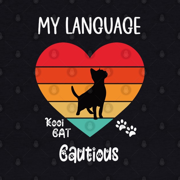 My Language Cautious Cat by kooicat